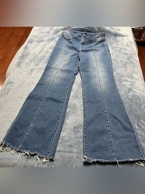 Free People We the Free stretch High-Waist Blue Flared Women's Jeans